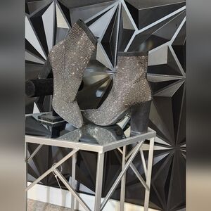 Wild Pair Silver Ankle Boots